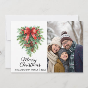Eleganter Weihnachtskranz Urlaub Feiertagskarte