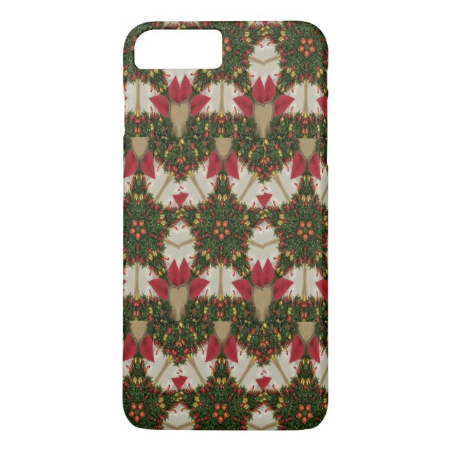 Eleganter Weihnachtskraut Rot Grün Kaleidoskopisch Case-Mate iPhone Hülle (Rückseite)
