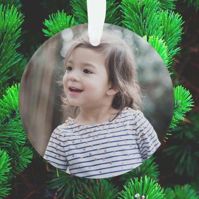 Eleganter Weihnachtsmann | Taupe Clay Foto Chic Ornament (Von Creator hochgeladen)