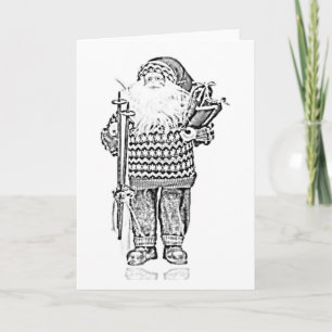 Eleganter Weihnachtsstift Zeichnend Feiertagskarte