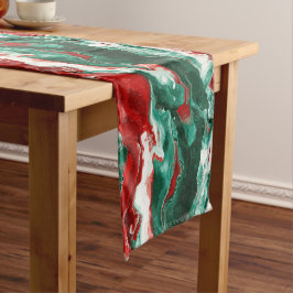 Eleganter Weihnachtstisch-Runner aus Marmor Kurzer Tischläufer