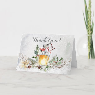 Eleganter Weihnachtsurlaub Danke mit Chickadee