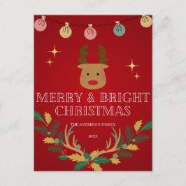 Eleganter Weihnachtsurlaub Postkarte