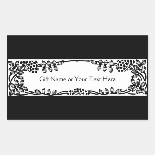 Eleganter Weinkeller Grenzwaschbeutel oder Jeden A Rechteckiger Aufkleber (Vorderseite)