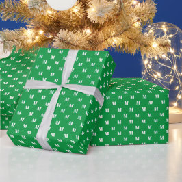 Eleganter, weißer, benutzerdefinierter Monogramm-A Geschenkpapier