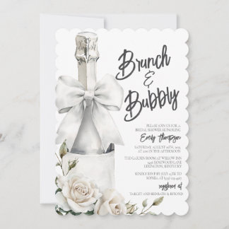 Eleganter Weißer Blumenbrunch und Bubbly