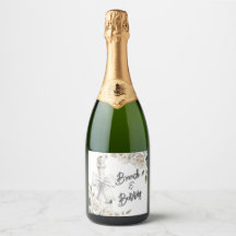 Eleganter Weißer Blumenbrunch und Bubbly Stickers