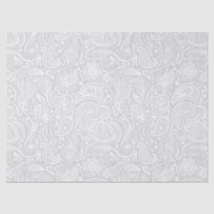 Eleganter weißer Blumensteg über grauem Hintergrun Seidenpapier