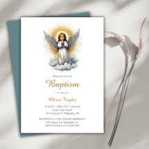 Eleganter Weißer Engel Religiöse Christliche Taufe