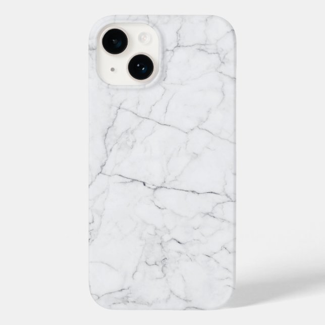 Eleganter weißer Marmor  Case-Mate iPhone 14 Hülle (Rückseite)