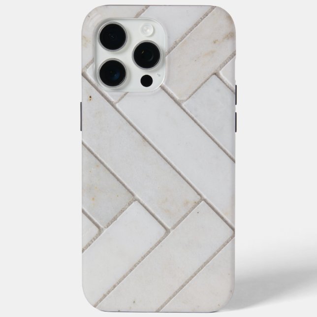 Eleganter weißer Marmor Case-Mate iPhone Hülle (Rückseite)