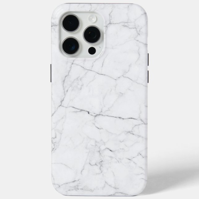 Eleganter weißer Marmor Case-Mate iPhone Hülle (Rückseite)