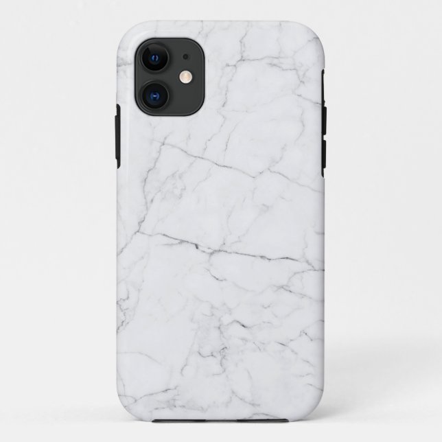 Eleganter weißer Marmor  Case-Mate iPhone Hülle (Rückseite)