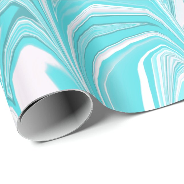 Eleganter weißer Marmor Geschenkpapier (Rolleneckpunkt)