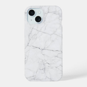 Eleganter weißer Marmor  iPhone 15 Hülle