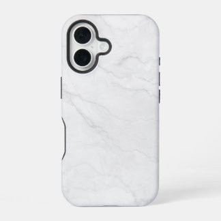 Eleganter weißer Marmor iPhone 16 Hülle