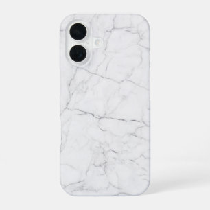Eleganter weißer Marmor iPhone 16 Hülle