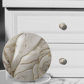 Eleganter weißer Marmor mit Goldader Keramikknauf