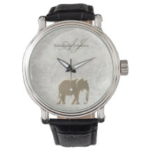 Eleganter weißer Marmor und goldener Elefant Mit M
