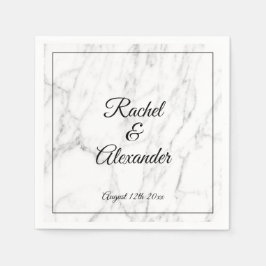 Eleganter, weißer Marmorstein Serviette