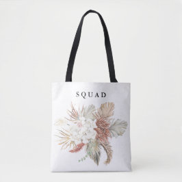 Eleganter weißer, moderner Pampas Tropischer Dschu Tasche