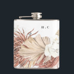 Eleganter weißer Pampasgras-Trauzeuge Flask Flachmann<br><div class="desc">Elegante weiße Pampas Gras Trauzeugen Flasche. Das wird Teil der Suite sein. #pampasgrass #junglewedding #jungleinvitation #coralwedding #weddingmenu #wortwedding #lasvegaswedding #terracottawedding #peachwedding #pampasweddingmenu #pampas #terracotta #coral #peach #naturalwedding #driedgrass #driedpampas #wabisabiwedding #Heirat</div>