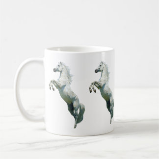Eleganter Weißer-Pferd-Becher Kaffeetasse