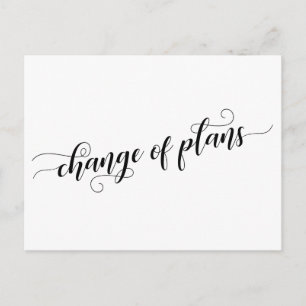 Eleganter weißer Planungswechsel Postkarte