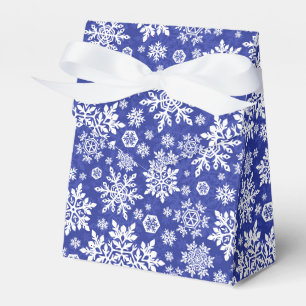 Eleganter weißer Schneeflocke (Mitternacht) Geschenkschachtel
