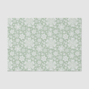 Eleganter weißer Schneeflocke (Salbei Kiefer) Seidenpapier