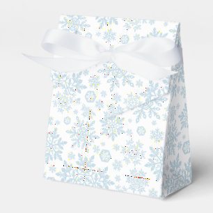 Eleganter weißer Schneeflocke (Weiß-Frost Blau) Geschenkschachtel