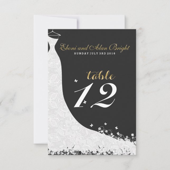 Eleganter weißer Spitzen-Hochzeitstisch 12 Einladung (Vorderseite)