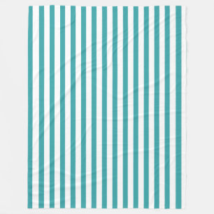 Eleganter, weißer Streifen Dekorative Trend Farbe Fleecedecke