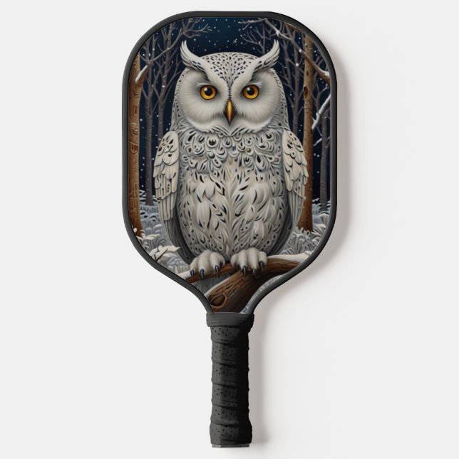 Eleganter, weißer Uhwald Pickleball Schläger (Vorderseite)