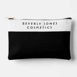 Eleganter weißer und schwarzer Accessory Pouch Zubehörtasche