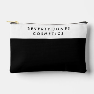 Eleganter weißer und schwarzer Accessory Pouch Zubehörtasche