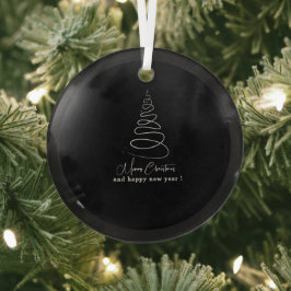 Eleganter weißer Weihnachtsbaum Ornament Aus Glas