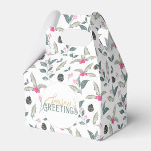 Eleganter Weißer Winter floral Wasserfarben Weihna Geschenkschachtel