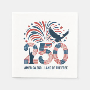 Eleganter Weißkopfseeadler Amerika 250 Land der Fr Serviette