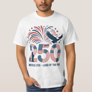Eleganter Weißkopfseeadler Amerika 250 Land der Fr T-Shirt
