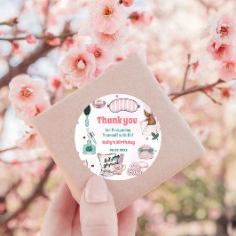 Eleganter Wellness-Center Pamper Birthday Party Da Runder Aufkleber