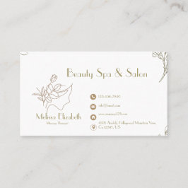 Eleganter Wellness-Center Salon Beauty Beauty Kart Visitenkarte