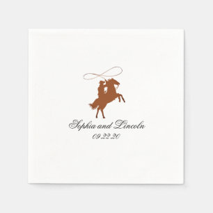 Eleganter Western Dark Brown Wedding Serviette