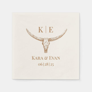 Eleganter Western Hochzeit Personalisiert Napkins Serviette