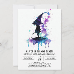 Eleganter Whimsical Wizard Geburtstag Einladung