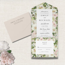 Eleganter White Blush Peony Garden Hochzeit