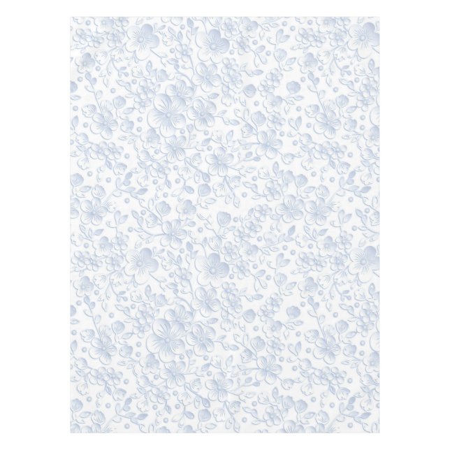 Eleganter White Floral Hibiskus| Tischdecke (Vorderseite)