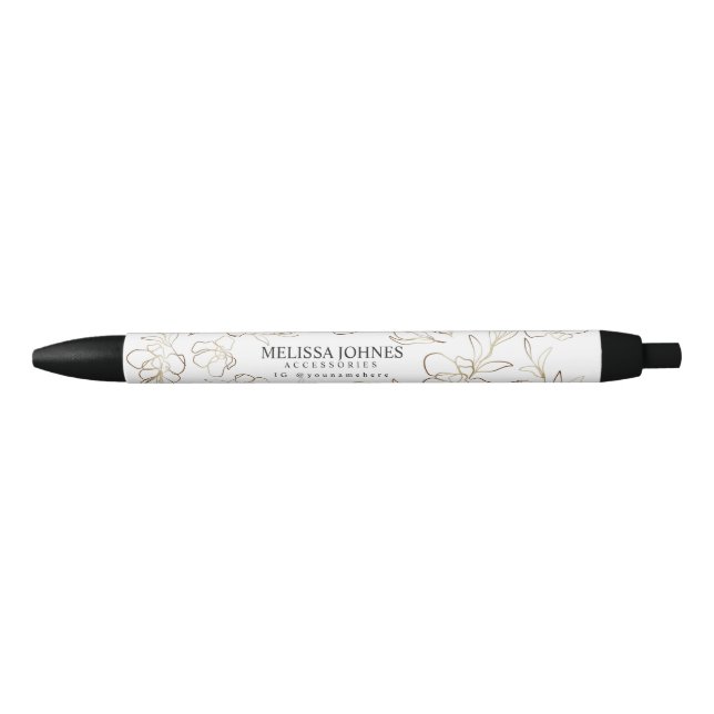 Eleganter White Gold Custom Business Name Tinte Pe Kugelschreiber (Vorderseite)