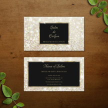 Eleganter White Gold Glitzer Black and Gold Salon