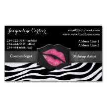 Eleganter White Zebra Glitzer Kiss Kosmetologe